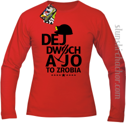 Śląski longsleeve z nadrukiem Dej dwóch a jo to zrobia.