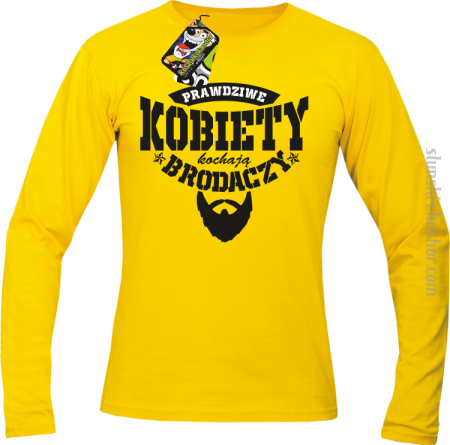 Prawdziwe kobiety kochają brodaczy - Longsleeve męski