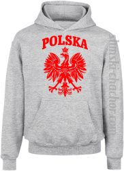 Polska - Bluza dziecięca z kapturem melanż