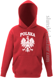 Polska - Bluza dziecięca z kapturem red