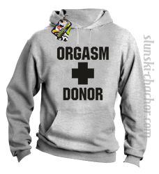 Orgasm Donor - Bluza z kapturem melnaż