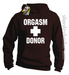 Orgasm Donor - Bluza z kapturem brąz