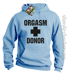 Orgasm Donor - Bluza z kapturem błękit