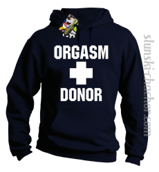 Orgasm Donor - Bluza z kapturem granat