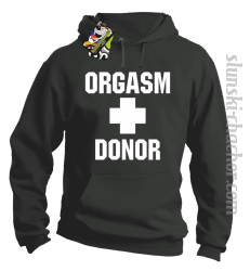 Orgasm Donor - Bluza z kapturem szary