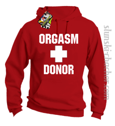 Orgasm Donor - Bluza z kapturem red