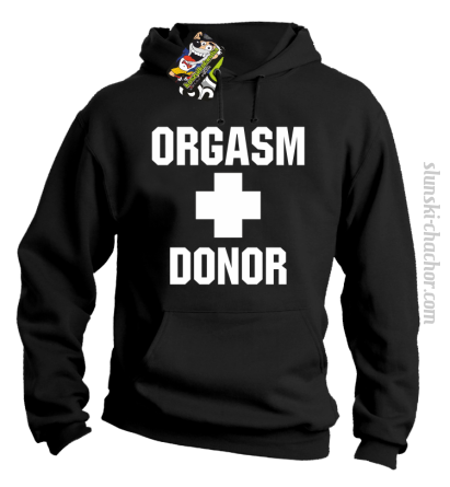 Orgasm Donor - Bluza z kapturem czarna