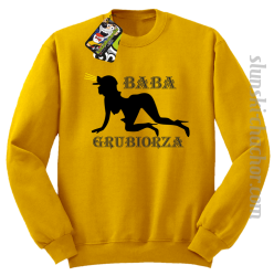 Baba Grubiorza - Bluza męska standard bez kaptura żółta 