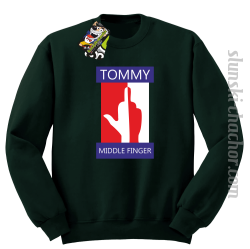 Tommy Middle Finger - Bluza męska STANDARD butelka