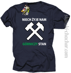 Niech żyje nam górniczy stan - Koszulka męska granat