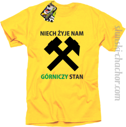 Niech żyje nam górniczy stan - Koszulka męska żółty