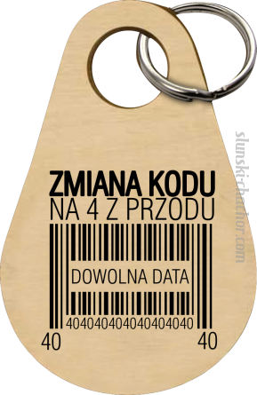 Zmiana Kodu na 4 z przodu - Breloczek 