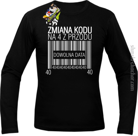 Zmiana Kodu na 4 z przodu - Longsleeve męski 