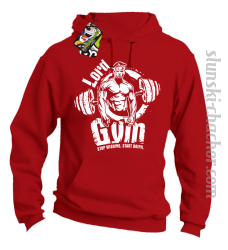 LORD Gym Stop wishing Start Doing - Bluza z kapturem  red