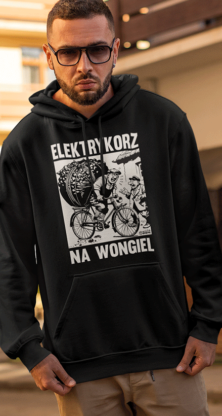 Piyrwszy Polski Elektrykorz na wongiel - bluza z kapturem męska 2